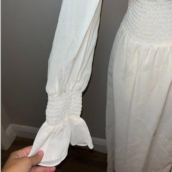 NWT Reformation Fia Cream Maxi Dress Women’s Size 6 - Picture 8 of 15